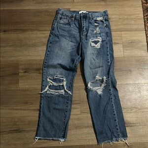 KanCan Distressed Ankle Jeans - Blue